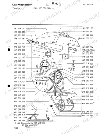 Схема №1 TURNETTE с изображением Вноска для электропосудомоечной машины Aeg 8996450251500